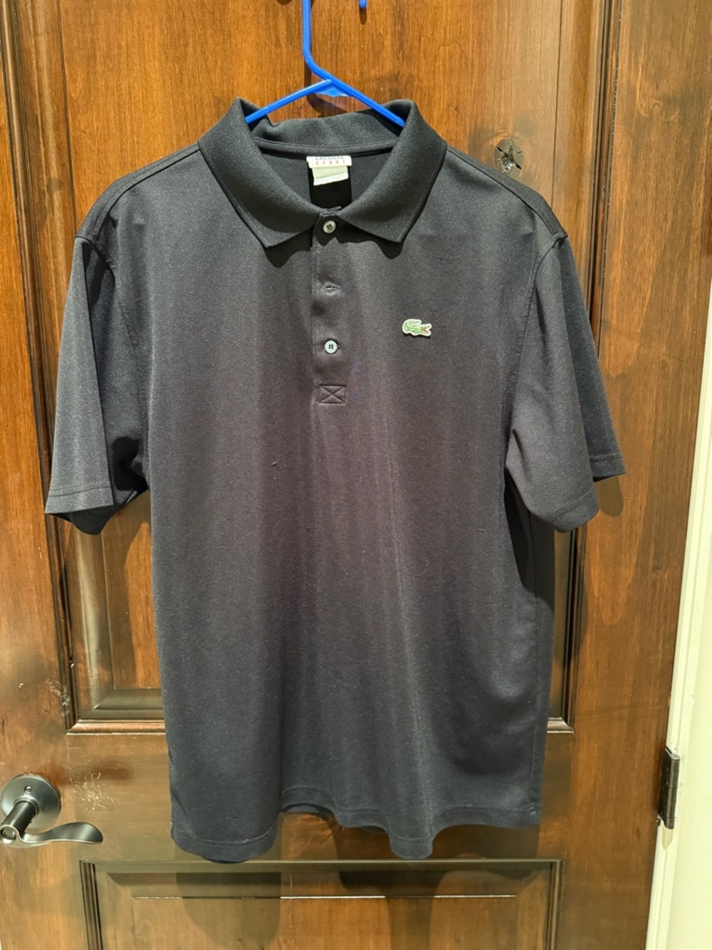 Lacoste Sport Men’s Black Golf Polo Shirt (Polyester)